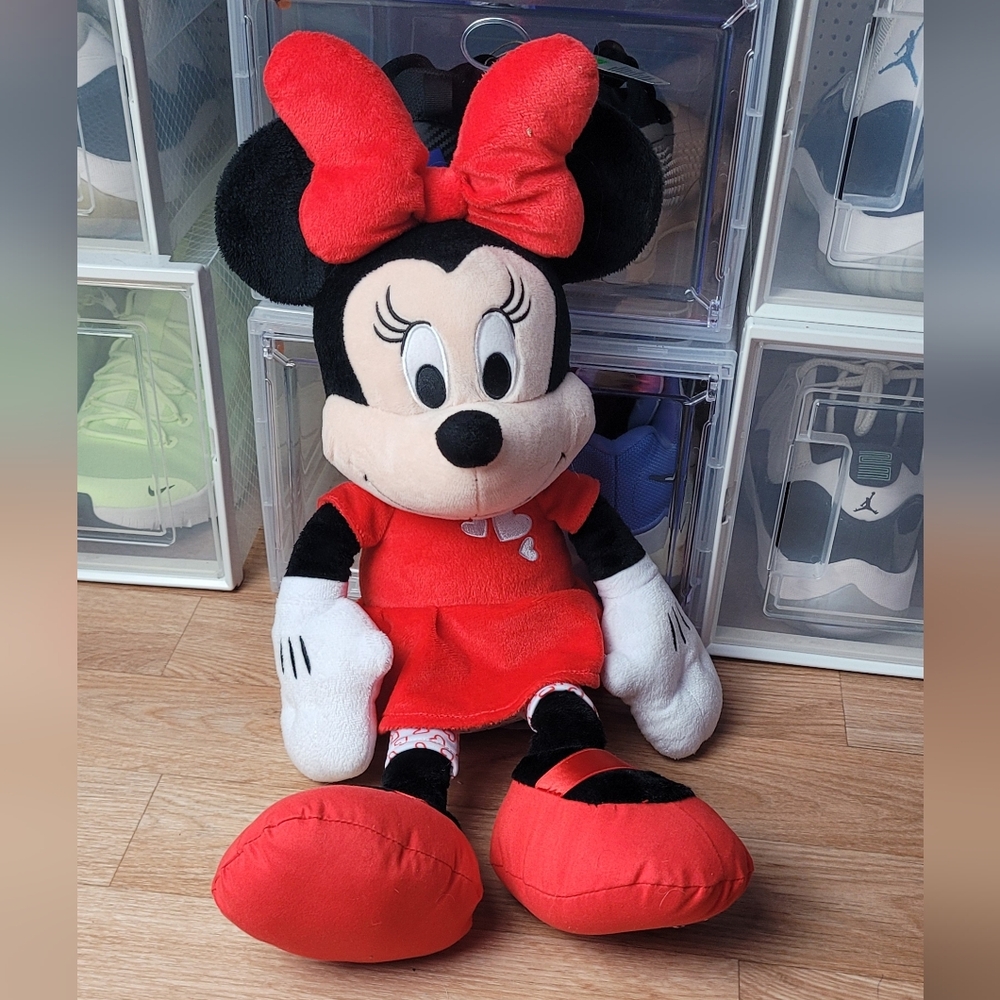 Disney Hasbro Just Play MINNIE MOUSE 12" Plush Toy Stuffed Animal Used